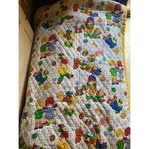 Vintage Calico Ragdoll vibrant Colors Baby Toddler Quilt